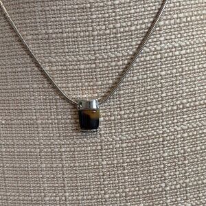 Sleek Black and Silver Necklace
